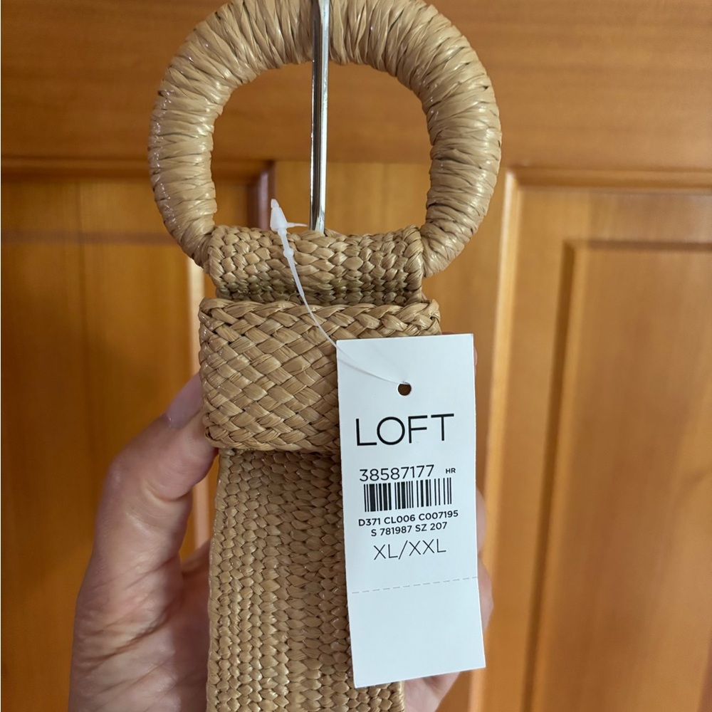 LOFT Natural Woven Belt with Round Buckle